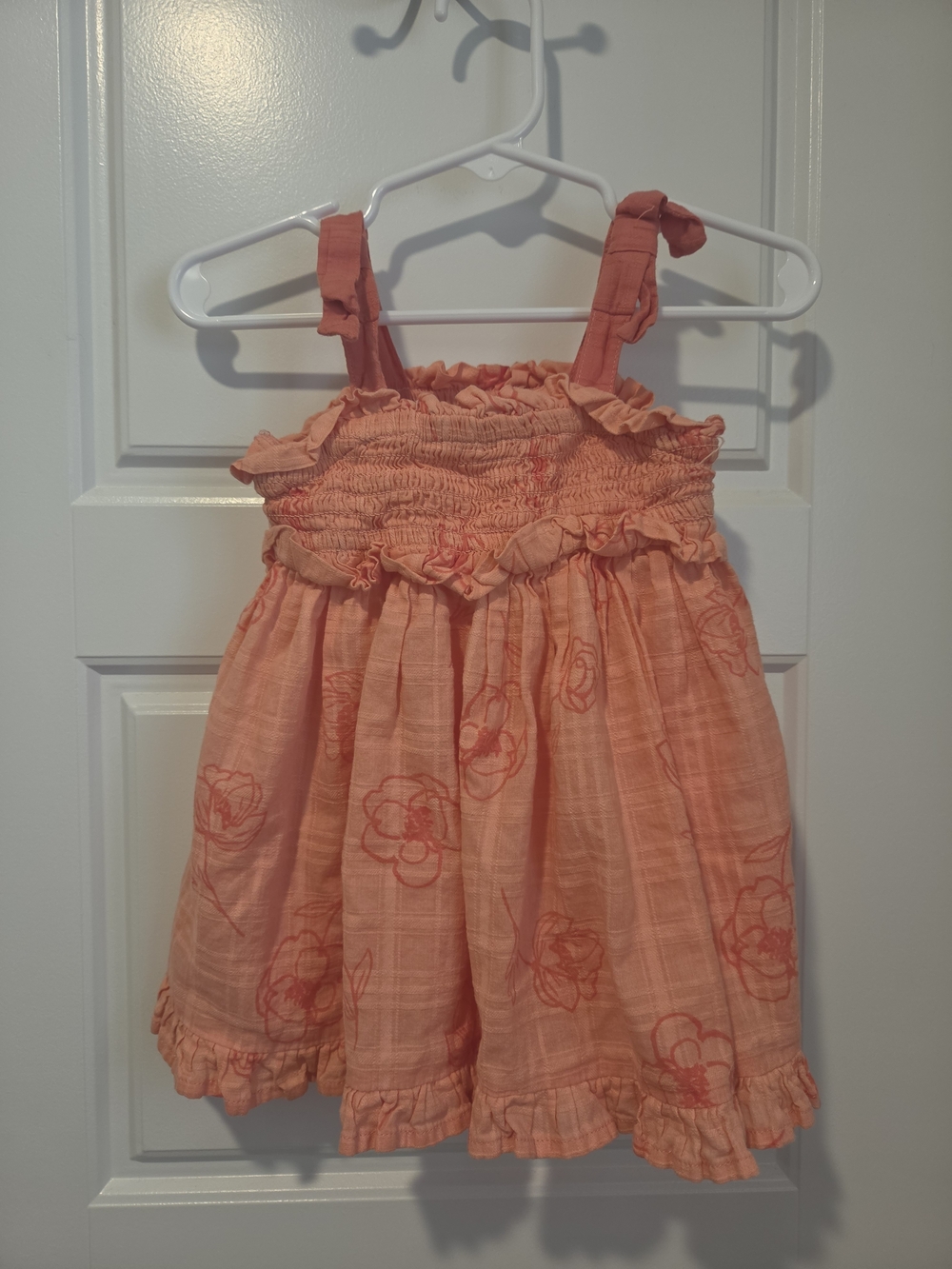 Cat & Jack Peach Floral Sundress for Girls 12M